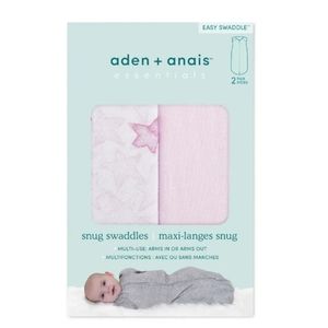 BNIB Aden + Anais Essentials Newborn Easy Swaddle Snug 2 Pack